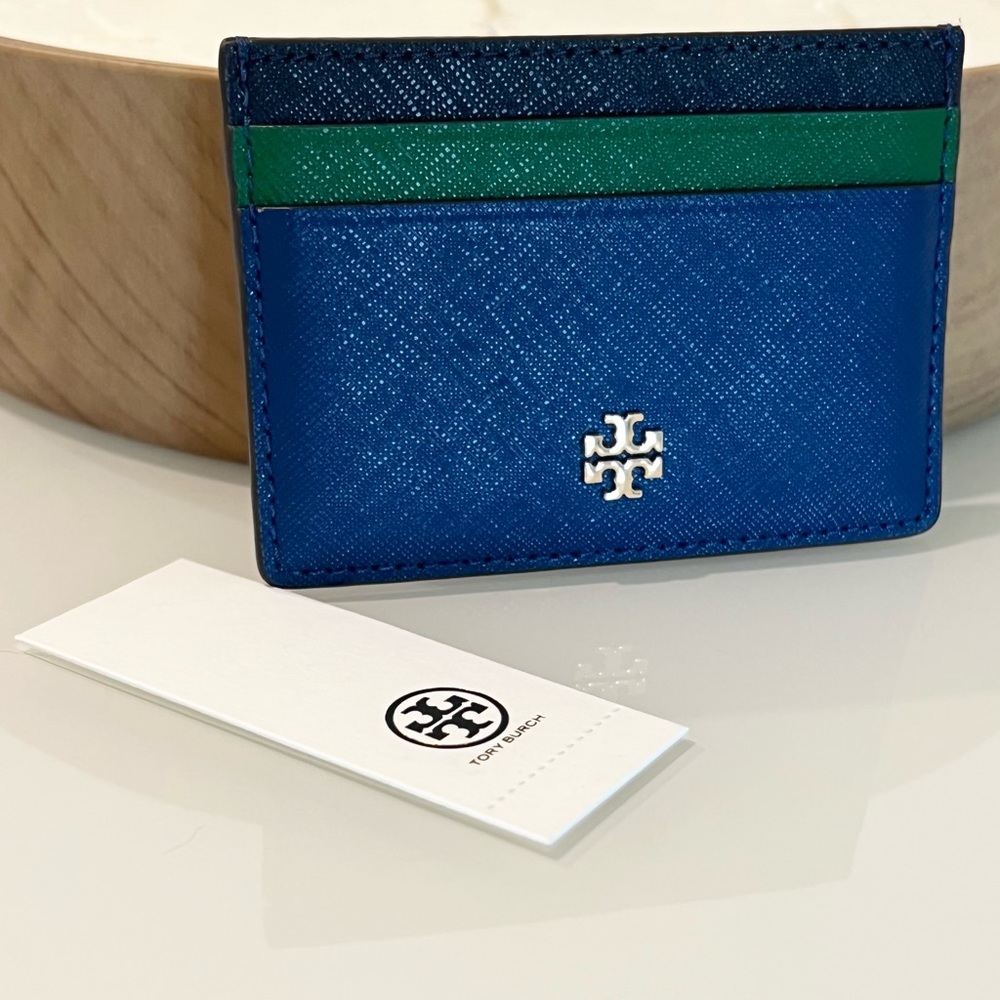 Tory Burch Color-Block Card Holder